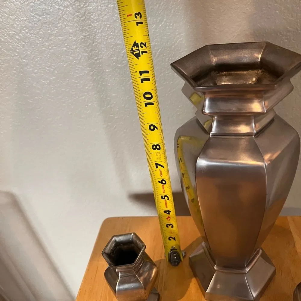 Vintage Pottery Barn Silver Vase Collection
